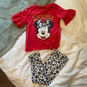 Disney Minnie Mouse Toddler Shirt & Leggings Set (4T)